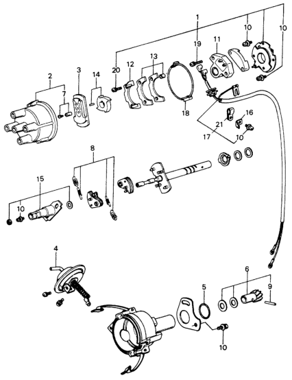 Honda 30131-PB2-691 Wire Harness Assy., Distributor