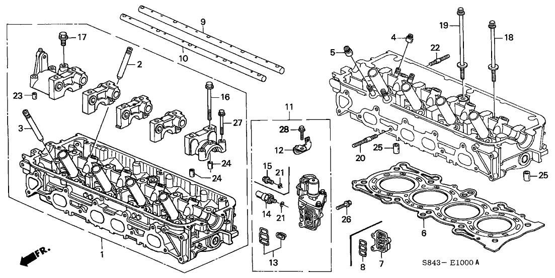 Honda 14631-PAB-A00 Shaft, In. Rocker Arm