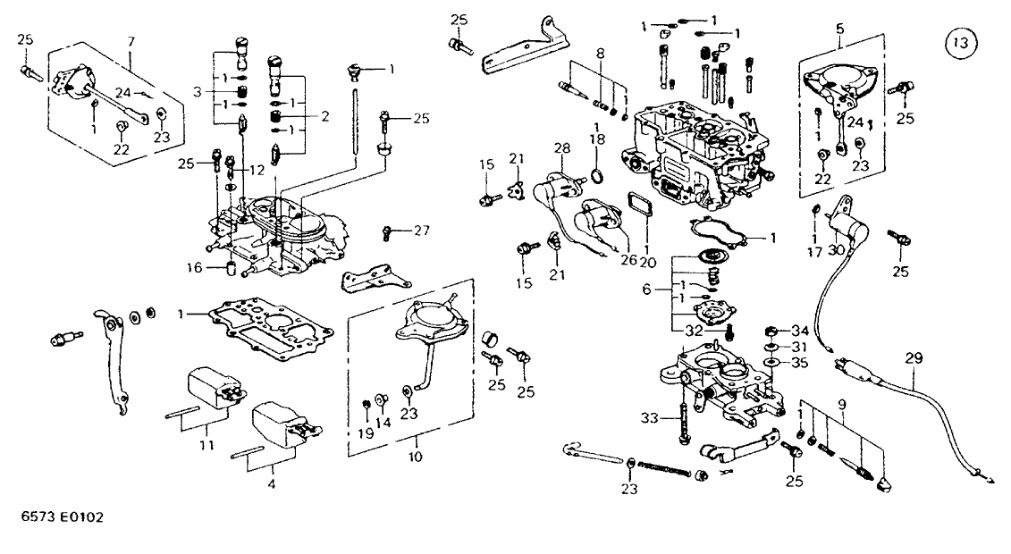 Honda 16029-657-821 Screw Set A