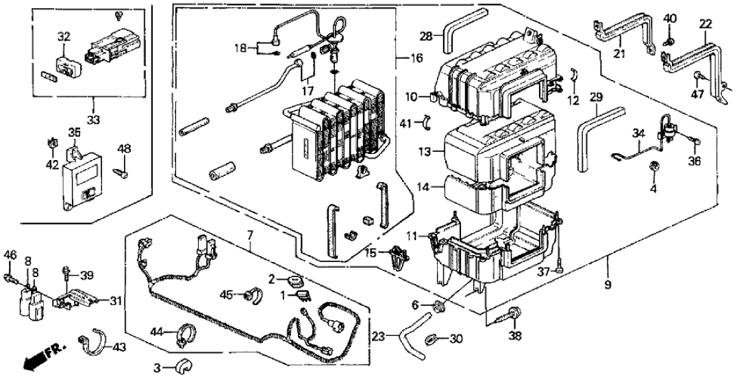 Honda 80210-SF1-A01 Evaporator Sub-Assembly