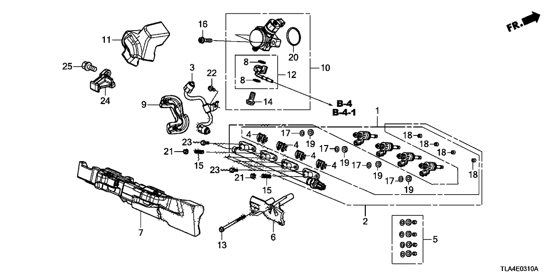 Honda 16626-59B-000 Bracket, Fuel Pipe