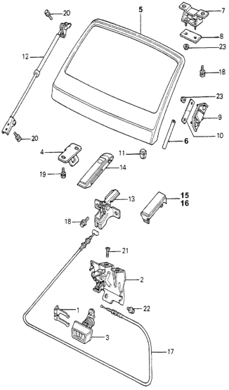 Honda 83300-671-013 Lock, Tailgate