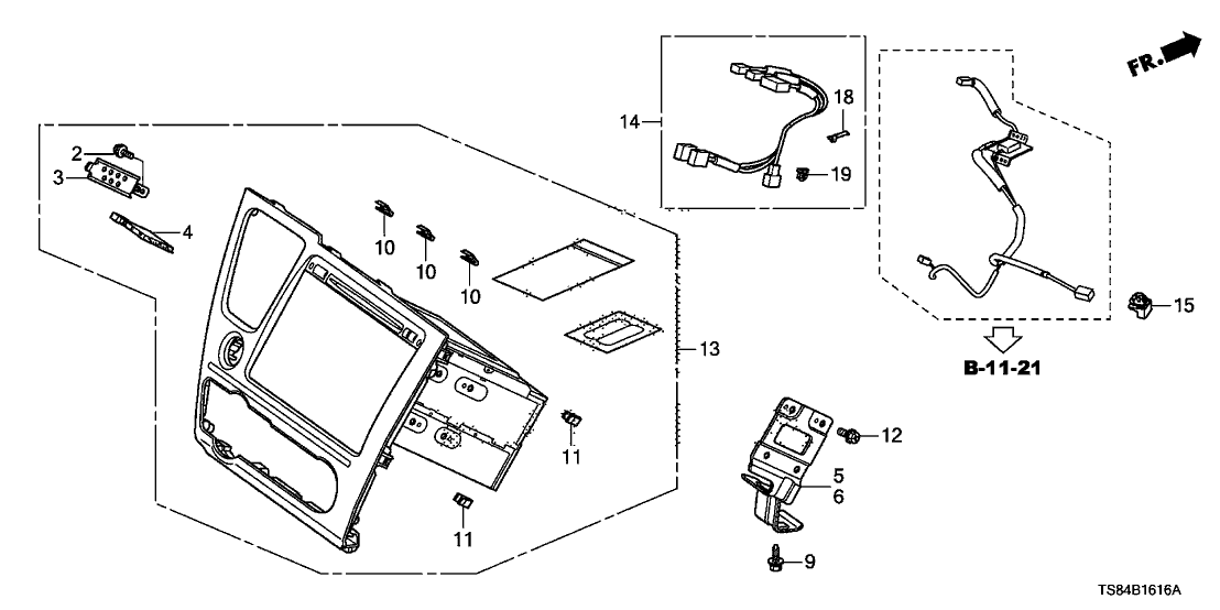 Honda 39100-TS9-A52RM Display, Audio