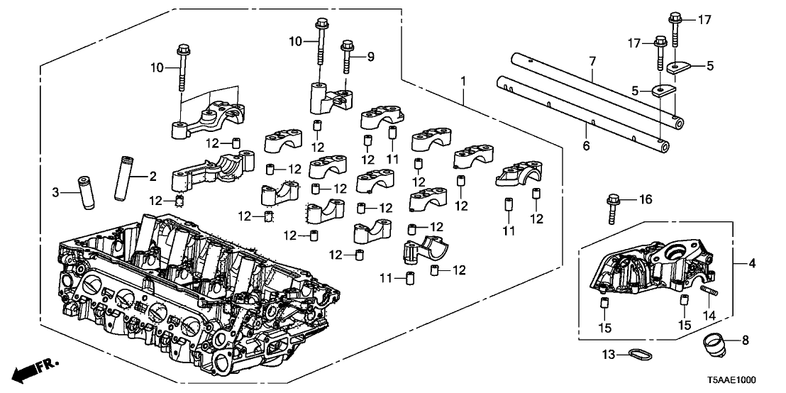 Honda 14631-5R0-000 Shaft, In. Rocker