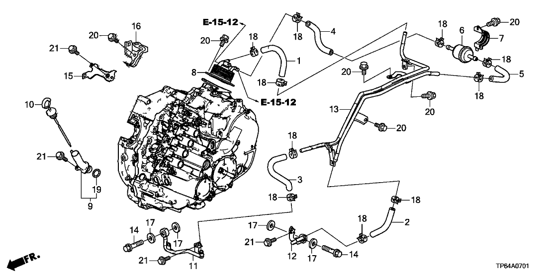 25215-5Y9-007 Honda Automatic Transmission Fluid Hose