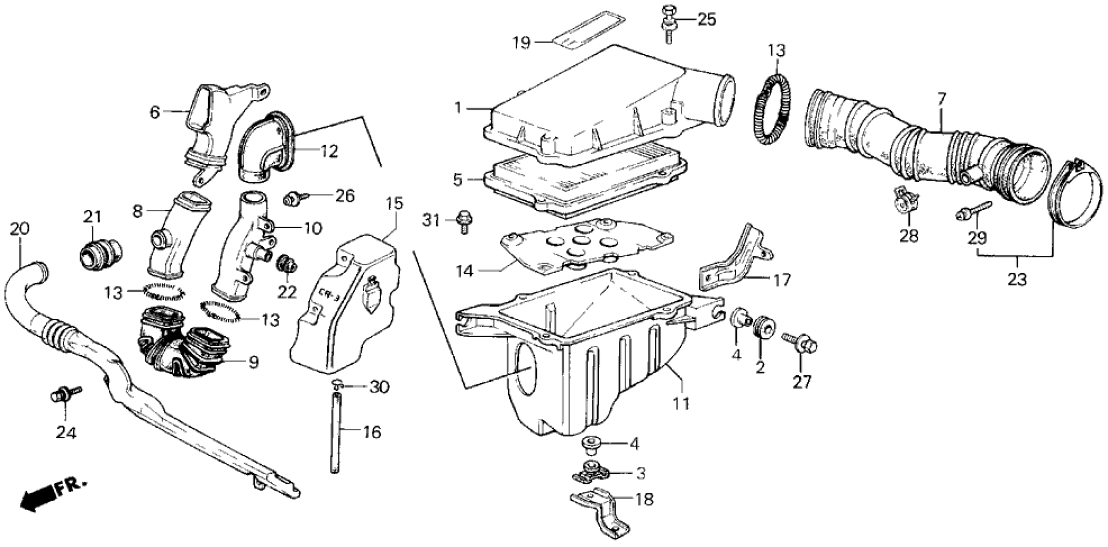 Honda 17282-PE7-670 Branch, Side