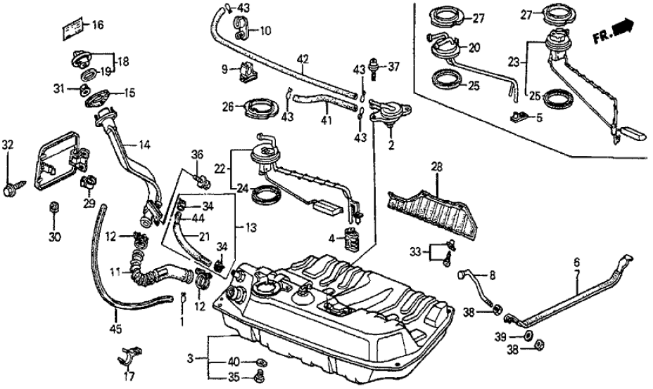 Honda 17557-SB0-003 Clip, Vent Tube