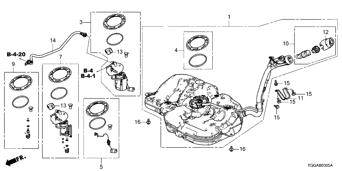 Honda 17052-TBA-A01 Set, Pressure Regulator Assembly