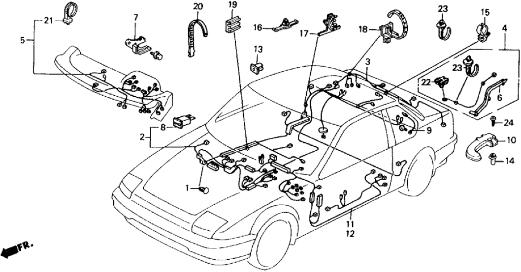 Honda 32107-SF1-A01 Wire Harness, Dashboard