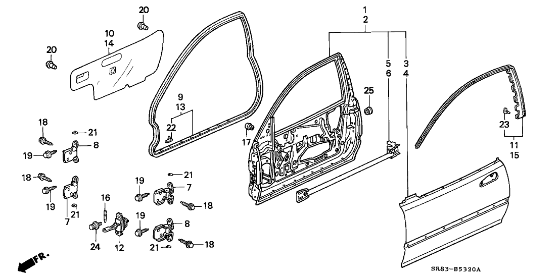 Honda 72321-SR3-J00 Seal, R. FR. Door Hole