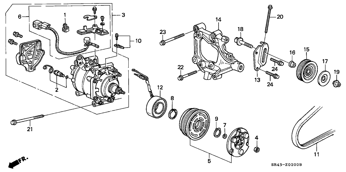 Honda 38915-P07-004 Clamp (W/Screw)