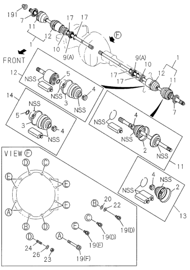 Honda 8-97218-529-0 Band B, FR. Driveshaft