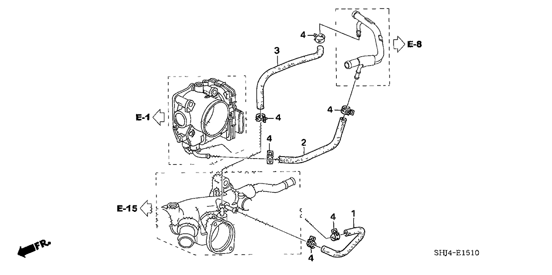 Honda 19523-RGL-A00 Hose C, Water