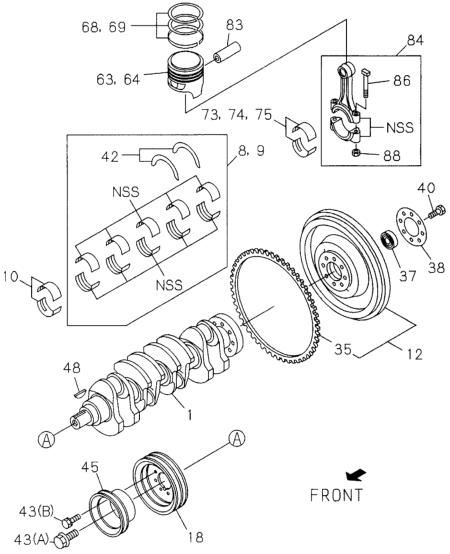 Honda 8-97069-548-1 Piston (Over Size) (0.50)