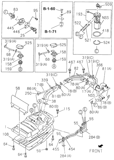 Honda 1-09707-001-1 Clipband, Fuel Hose