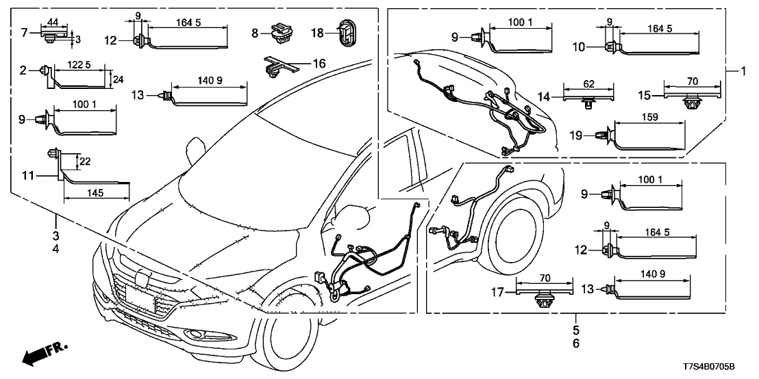 Honda 32751-T7S-A40 Wire Harness, Door