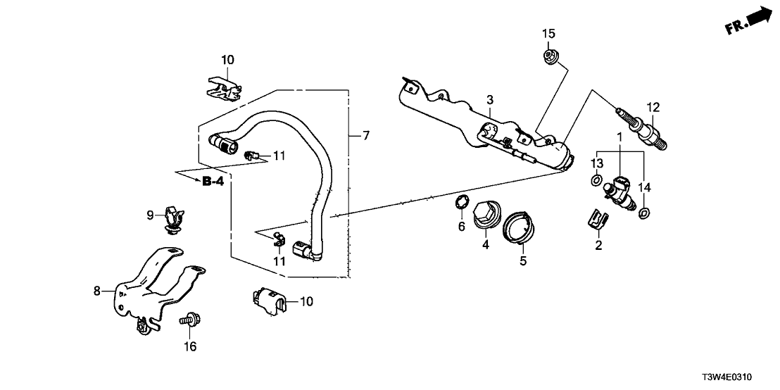 Honda 16722-5K0-A02 Hose, Fuel Feed