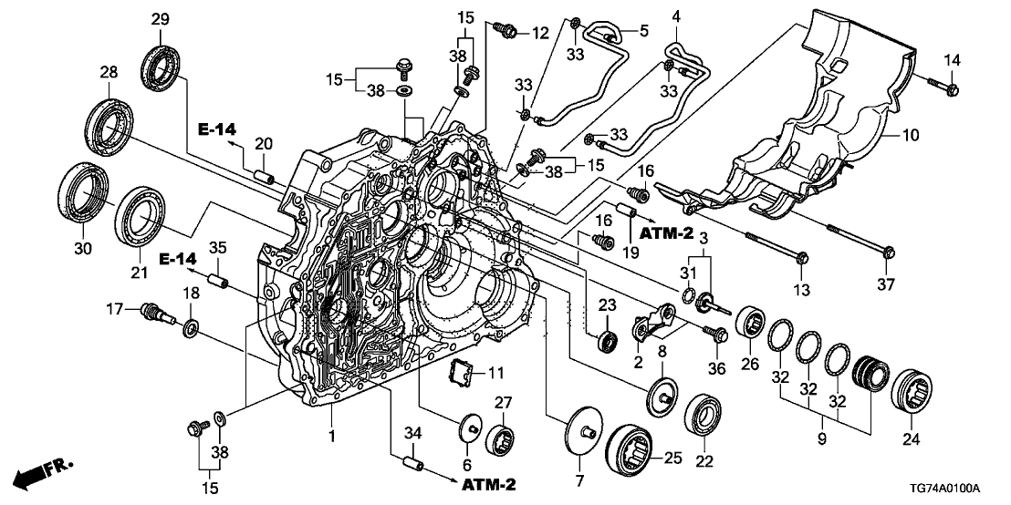 Honda 91105-RT4-003 Bearing, Needle (32X44X14.5)