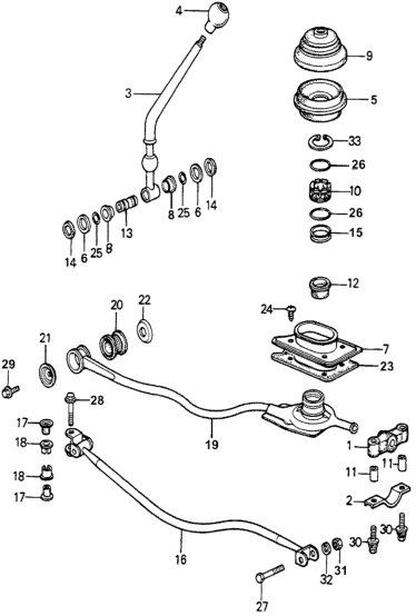 Honda 54101-689-000 Lever, Gearshift