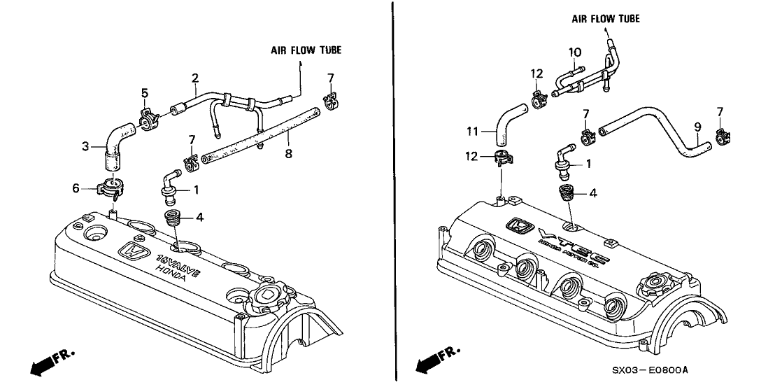 Honda 17137-P0D-000 Pipe, Breather