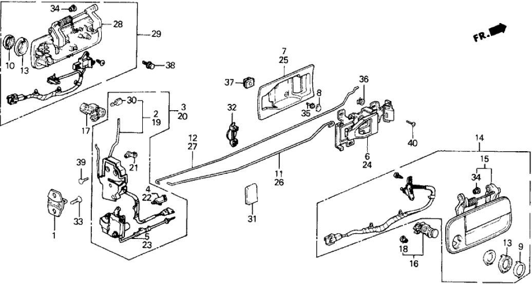 Honda 72140-SF1-A02ZE Handle Assembly, Right Front (Outer) (Granada Black Pearl)