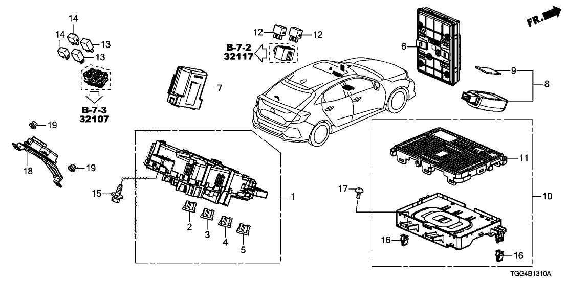 38890-TGH-A01 - Genuine Honda GATEWAY UNIT, CAN