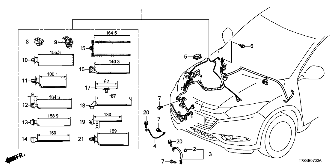 Honda 32610-T7J-000 Cable Assy Earth