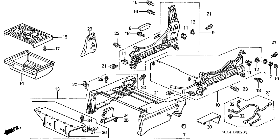 Honda 81311-S0X-A10 Cord, Passenger Seat