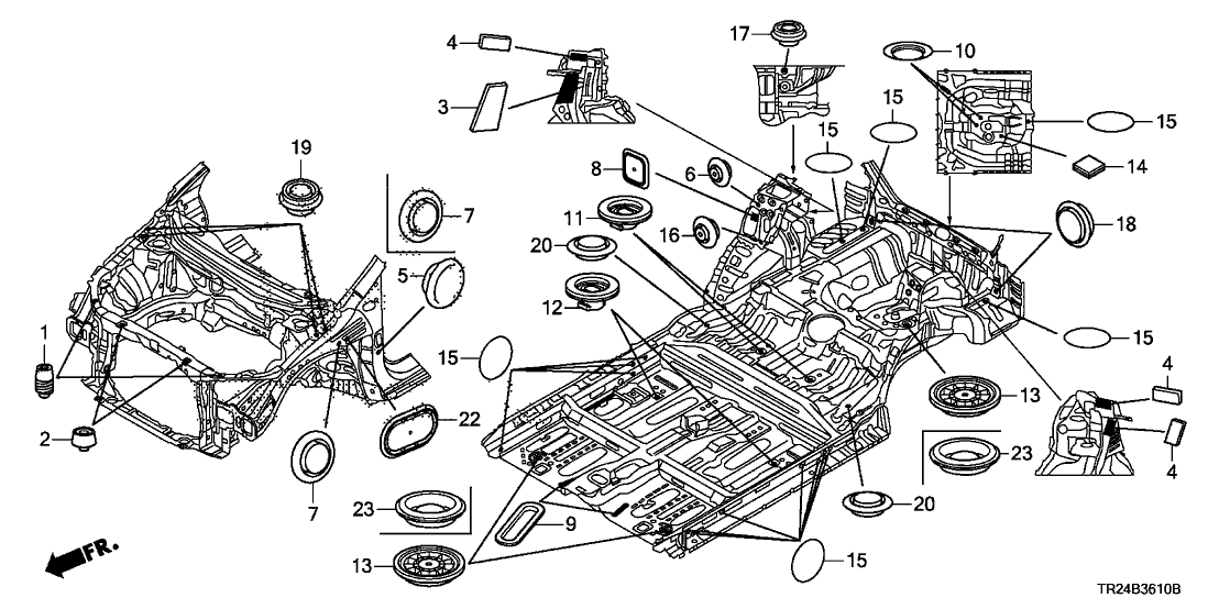 Honda 90851-TR2-A01 Plug, Hole (40X40)