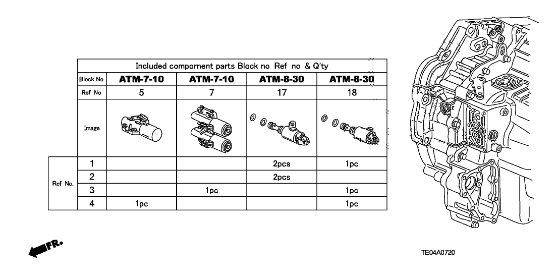 Honda 28015-R90-307 Solenoid Set C, Shift