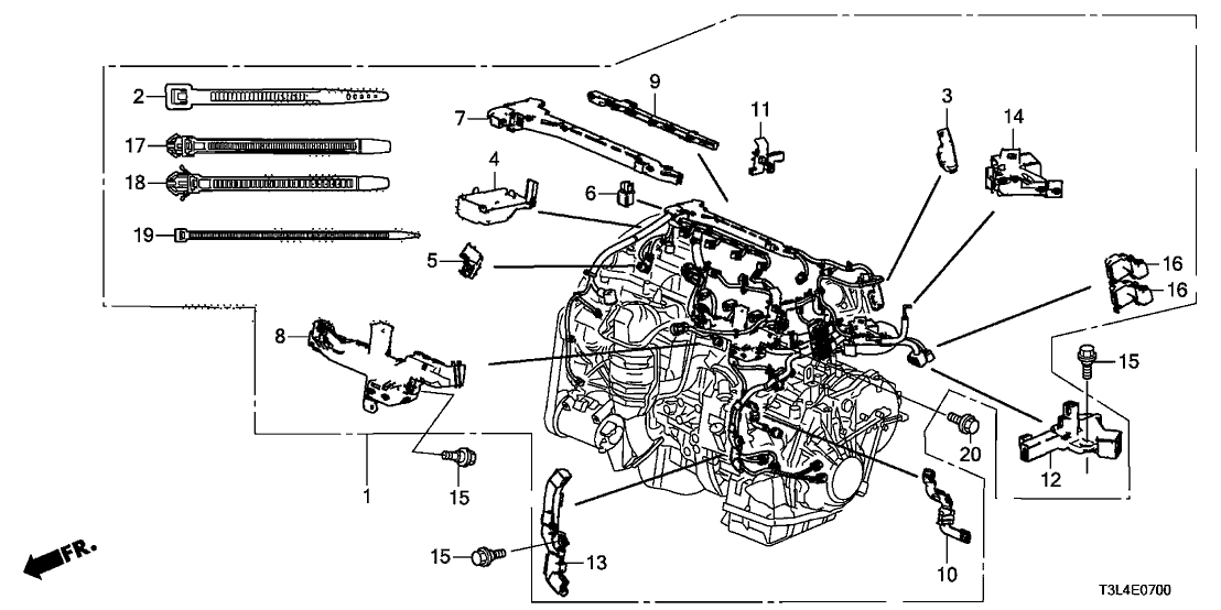 Honda 32110-5A2-405 Wire Harness, Engine