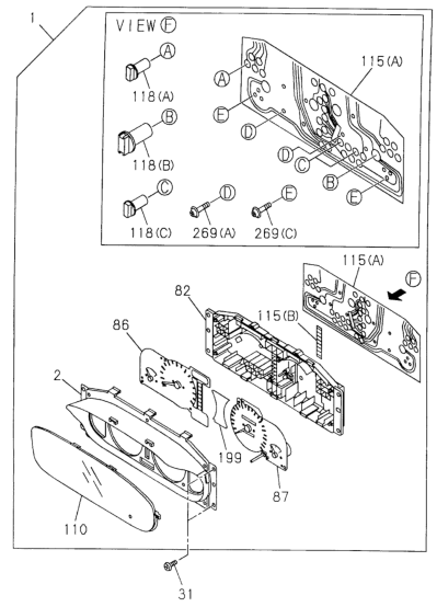 Honda 8-97178-031-0 Glass, Cluster Meter