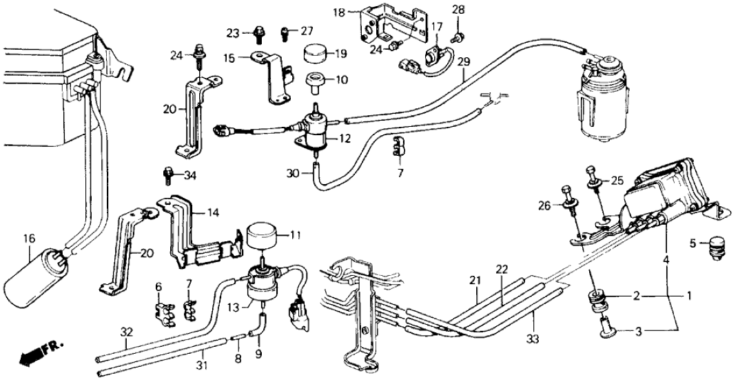 Honda 36162-PK2-660 Stay, Purge Control Solenoid