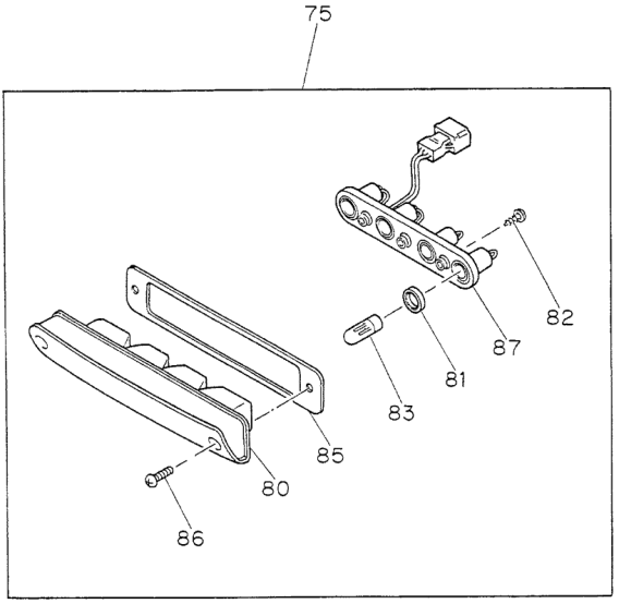 Honda 8-97047-175-3 Lamp Assy., High-Mount