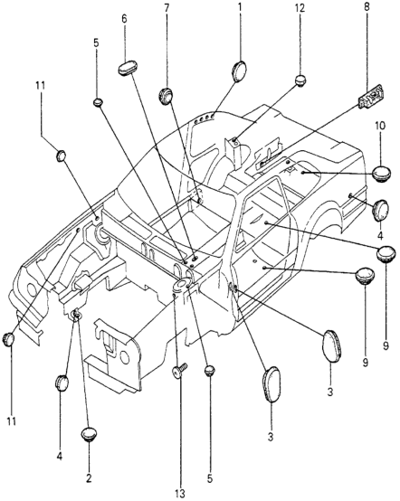 Honda 82871-692-000 Grommet, Drain Hole