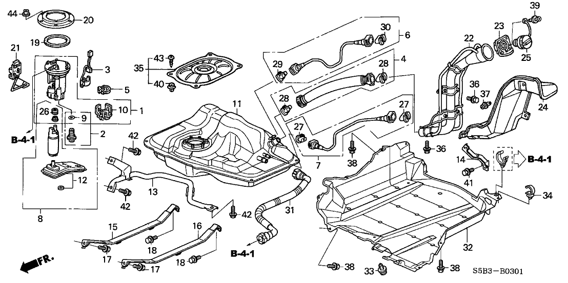 Honda 17522-S5B-L01 Band, Driver Side Fuel Tank Mounting