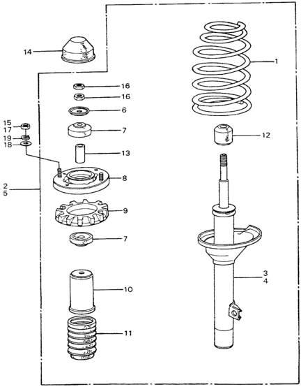 Honda 52612-SA0-054 Shock Absorber Unit, Left Rear