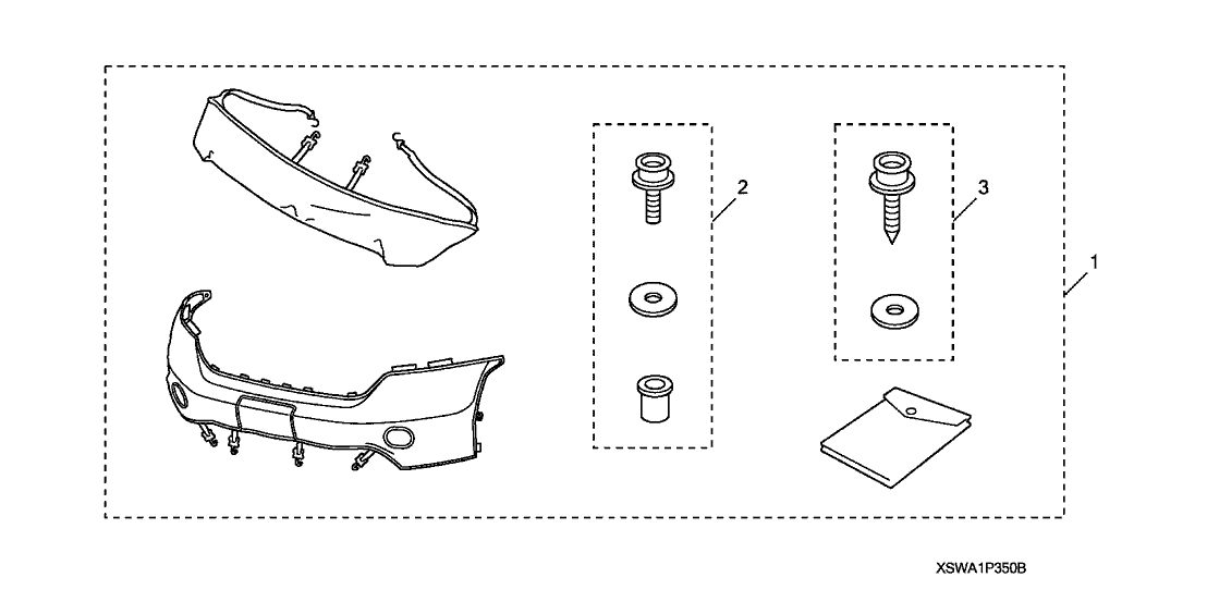 Honda 08P35-SWA-100R1 Hardware Kit