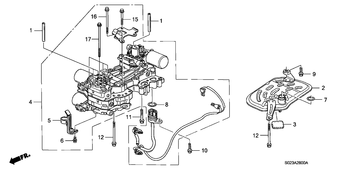 Honda 28366-P4V-000 Clamp B, Solenoid Harness