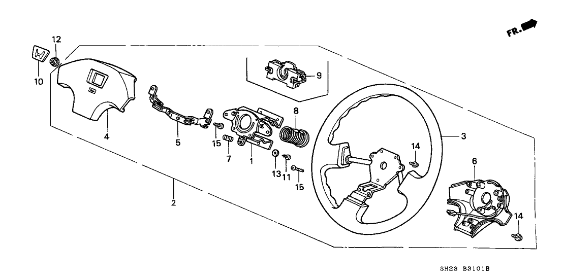 Honda 78519-SH3-004 Spring, Horn (Nippon Purasuto)