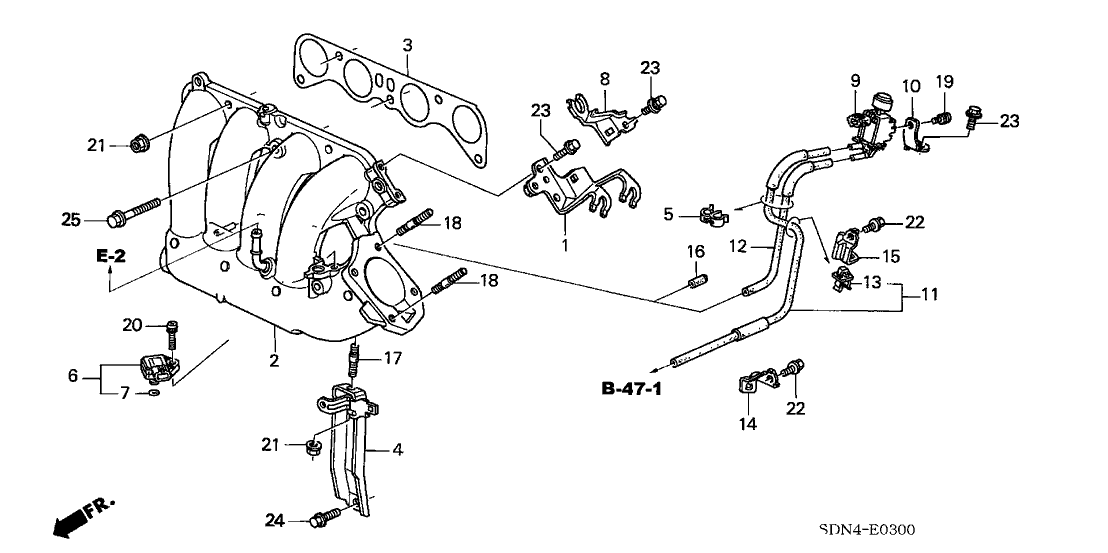 Honda 50948-SDA-A00 Stay B, Electronic Control Mount Tube