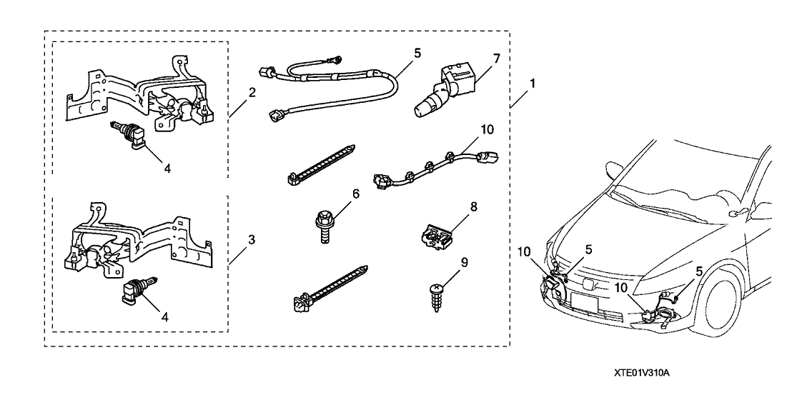 Honda 08V31-TA6-30031 Harness, Foglight