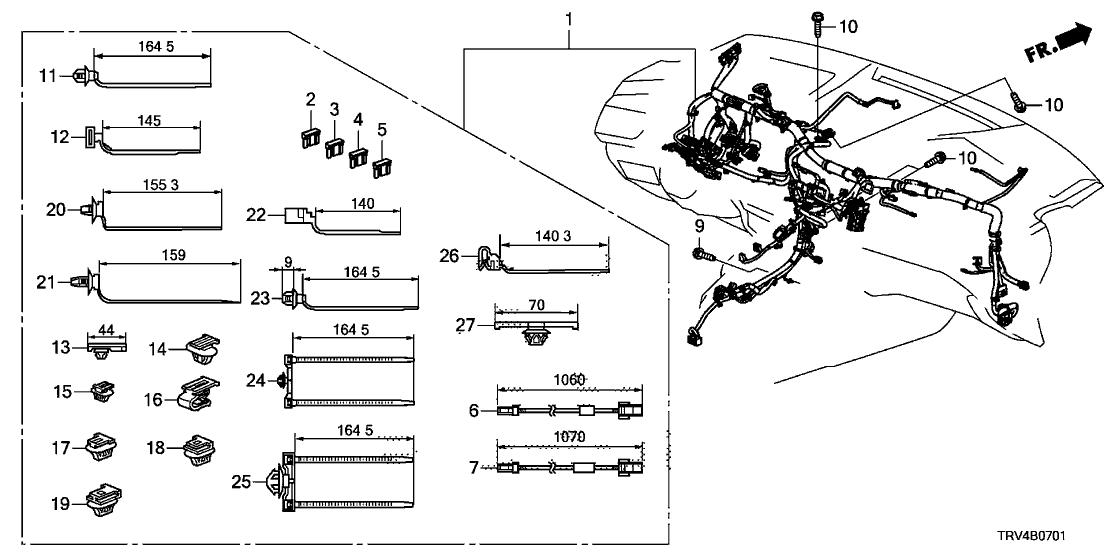 Honda 32117-TRV-A20 Wire Harn Inst