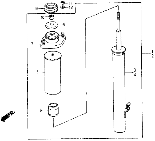 Honda 51602-SD9-014 Shock Absorber Assembly, Left Front (Showa)