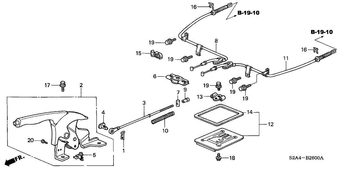 Honda 47571-S2A-A00 Plate Assy., Wire Base Guide