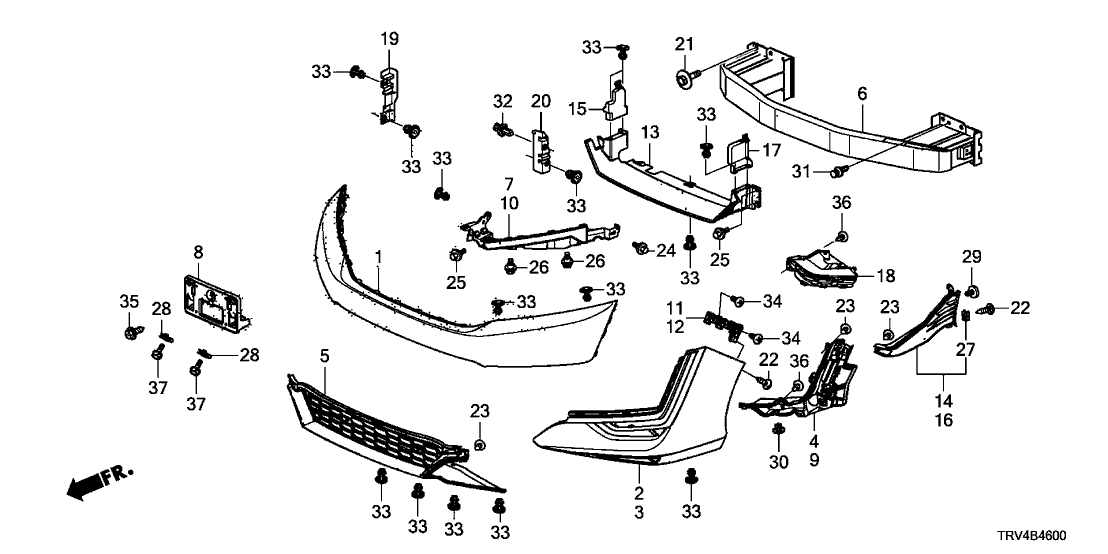 Honda 71319-TRV-A00 Drl Inlet Cover, FR.
