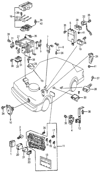 Honda 38250-SA6-942 Box Assembly, Main Fuse