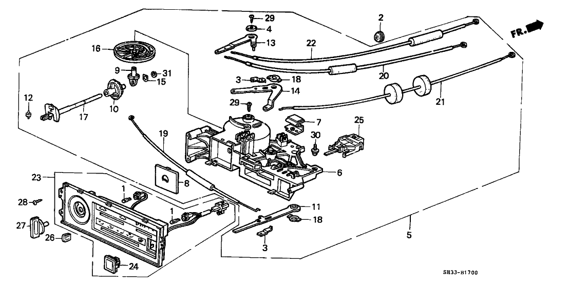 Honda 79510-SH3-A00 Control, Heater