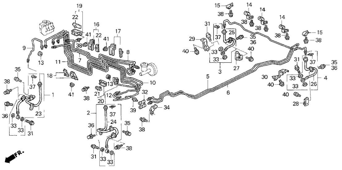 Honda 46435-SS0-000 Bracket B, R. RR. Brake Hose