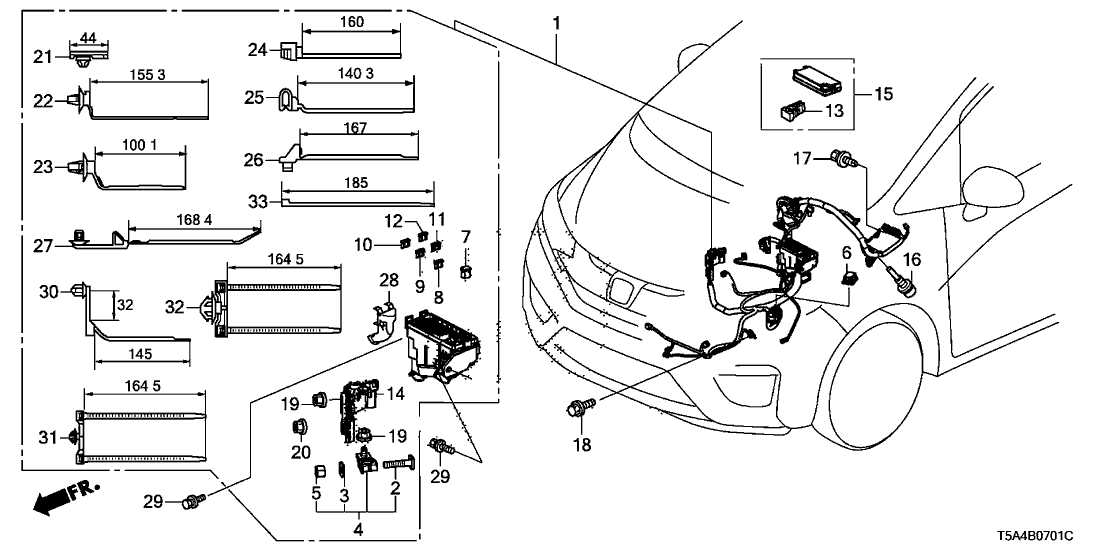 Honda 32120-T5R-A31 Wire Harness, L. Cabin